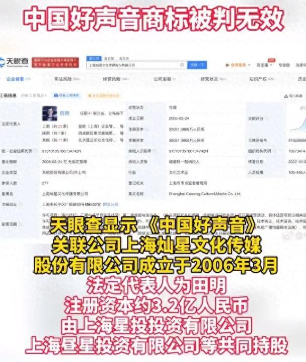 《中国好声音》背后的母公司：股价暴跌，市值仅剩329.99亿