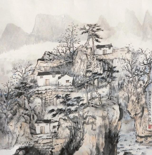 丘挺淡雅的山水作品