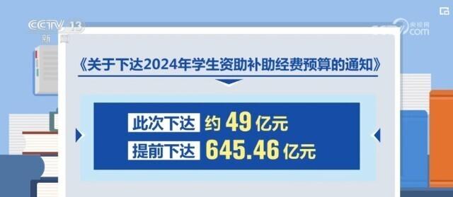 694.46亿元！科学分配学生资助补助资金 加强监测防止因贫辍学失学