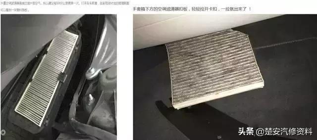 海量图解：汽车空调滤清器位置大全